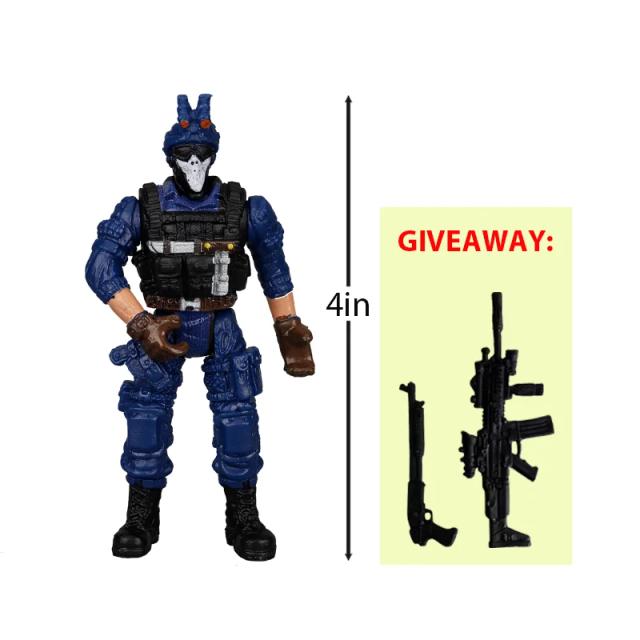 Figura de Ação Guerreiro Elite 10cm - Brinquedo Militar para Crianças