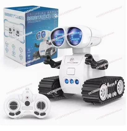 Robô Branco 008 - Brinquedo Robô RC Inteligente com Música, Luz e Dança