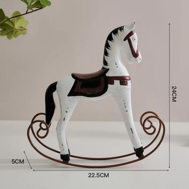 Cavalo de Balanço de Madeira Vintage Infantil 1 Unidade
