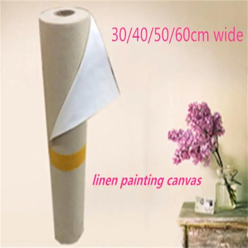 Tela em branco para pintados à mão, tela em branco, pintura de qualidade, 400gsm, 30 cm, 40 cm, 50cm Wide Roll - Image 1