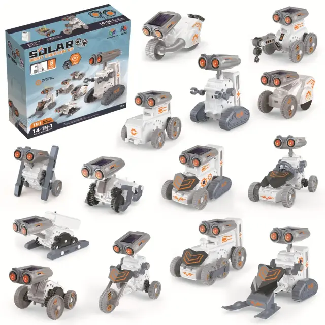 Science Experiment 12 em 1 Robô Solar DIY Kit Educacional para Crianças