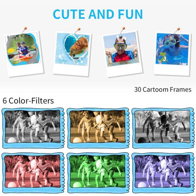 Câmera Infantil VO 1080p Mini Selfie à Prova D'água 32GB