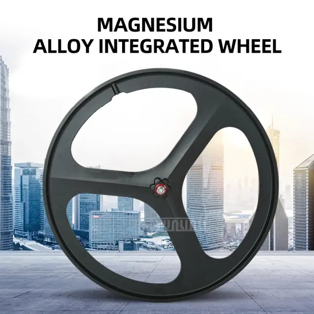 Roda de Bicicleta 700c Aro 3 Facas Liga de Magnésio Branca