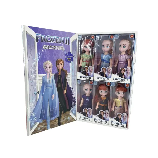 Disney Frozen 2 Bonecas Elsa Anna 6 Peças Conjunto Coleção Brinquedo Presente Meninas