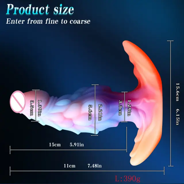 Luminoso Monstro Vibrador Wearable Anal Plug 2025 - Silicone Médico