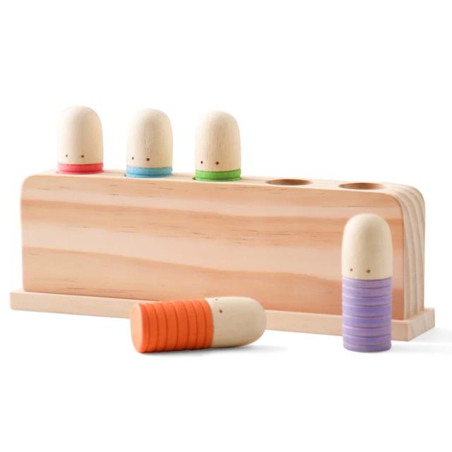 Castelo de Madeira Montessori Rosa Blocos Multifuncionais 1 Peça