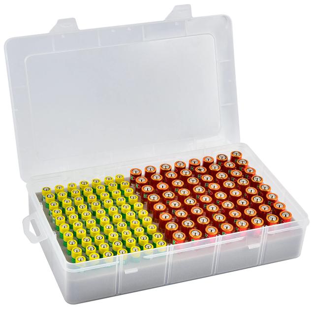 Organizador de Bateria Premium para 134 Pilhas AA/AAA