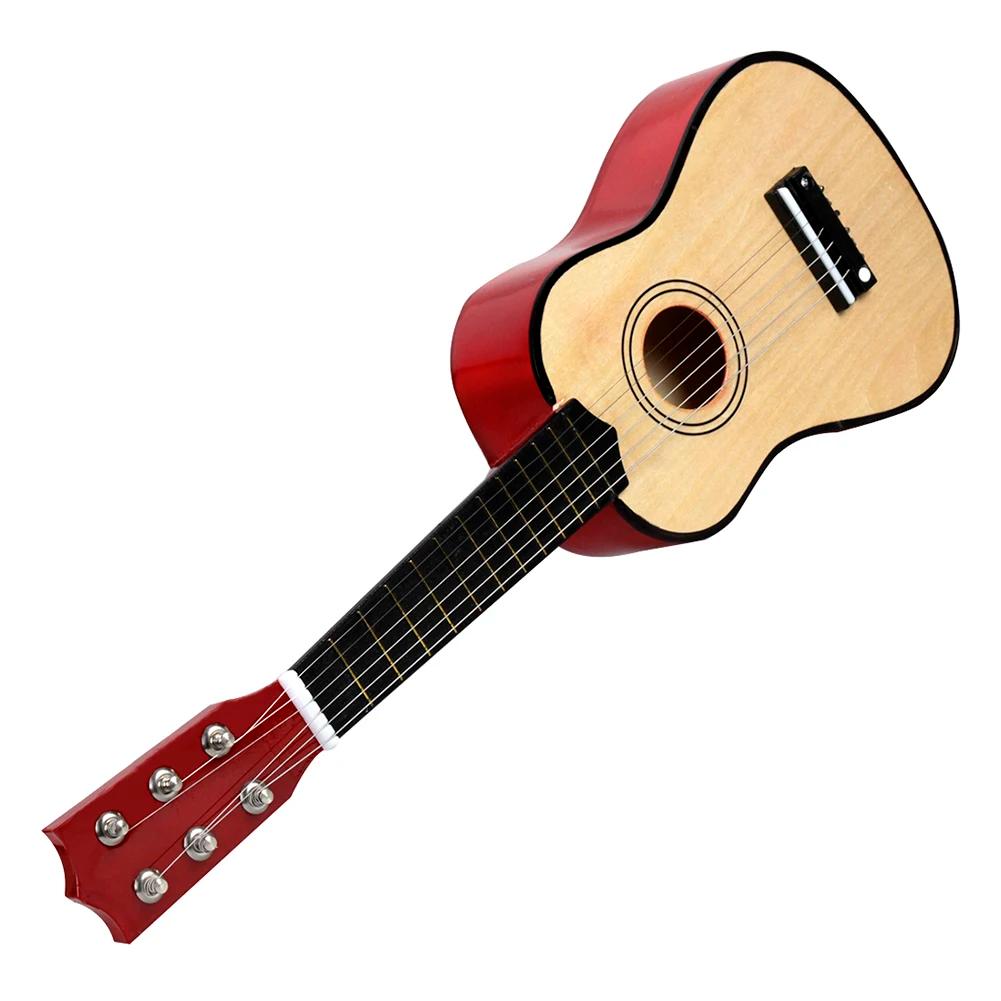 Instrumento musical ukulele de 6 cordas para crianças, mini guitarra portátil, 21 polegadas, presente, suprimentos de instrumentos musicais - Image 1