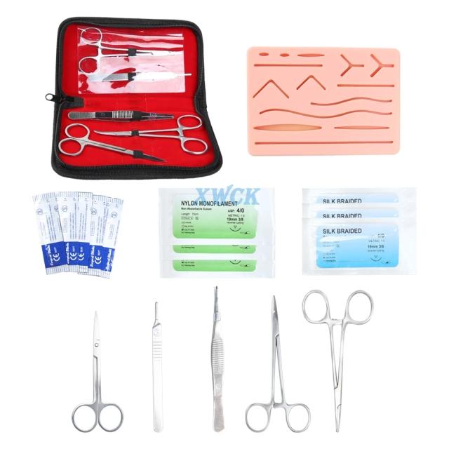 Kit de Sutura em Silicone 17 Peças - Treinamento Médico Avançado