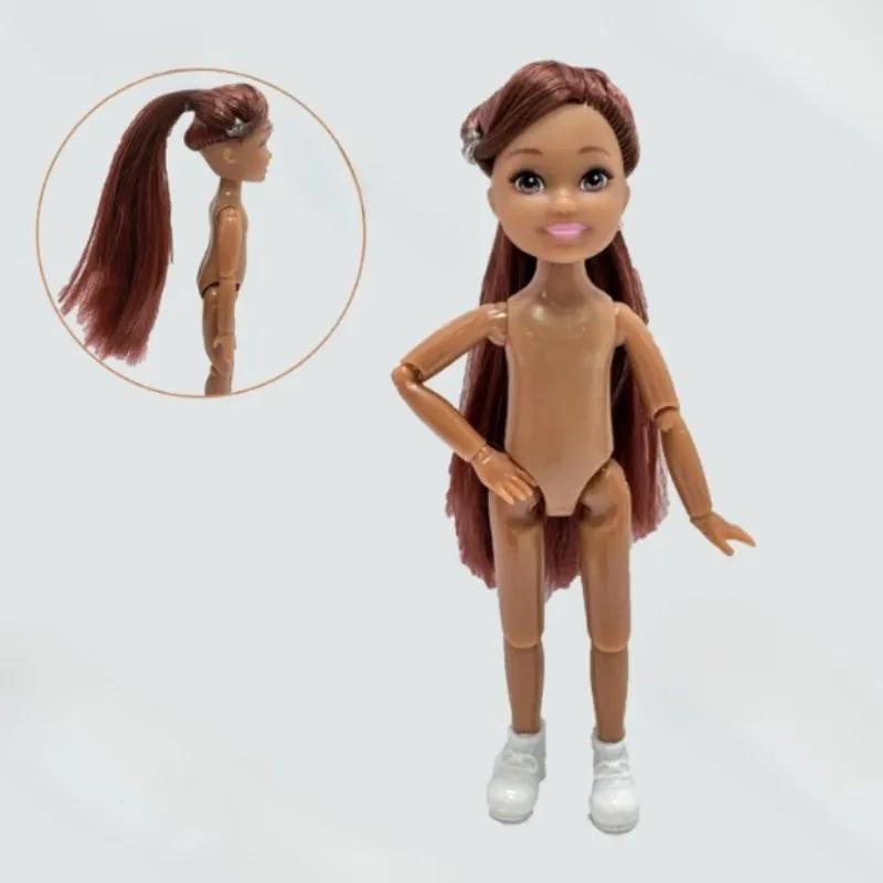Boneca pequena de 5 polegadas, pele bronzeada, 14,5 cm de altura, brinquedo para crianças e meninas - Image 1
