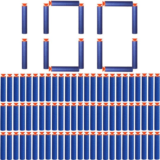 Blue Sucker Head Bullets 100Pcs for Nerf N-strike Elite Series Blasters