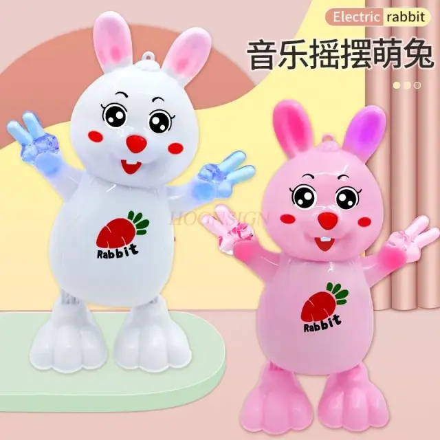 Boneca Elétrica Coelho Balançante Brinquedo Infantil