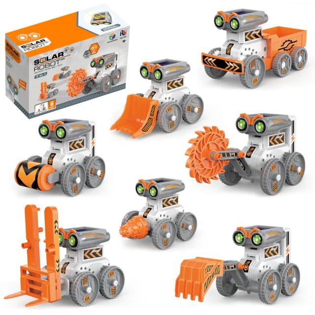 Kits de Ciência Robô Solar 7 em 1 - Brinquedo Educacional para Meninos e Meninas 8+