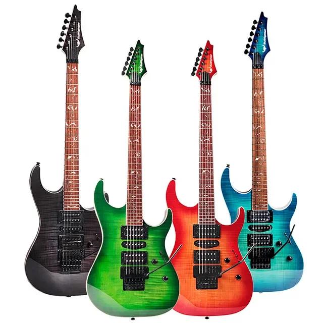Guitarra Elétrica Profissional B100 Mogno Sólido Hymenaea 147cm