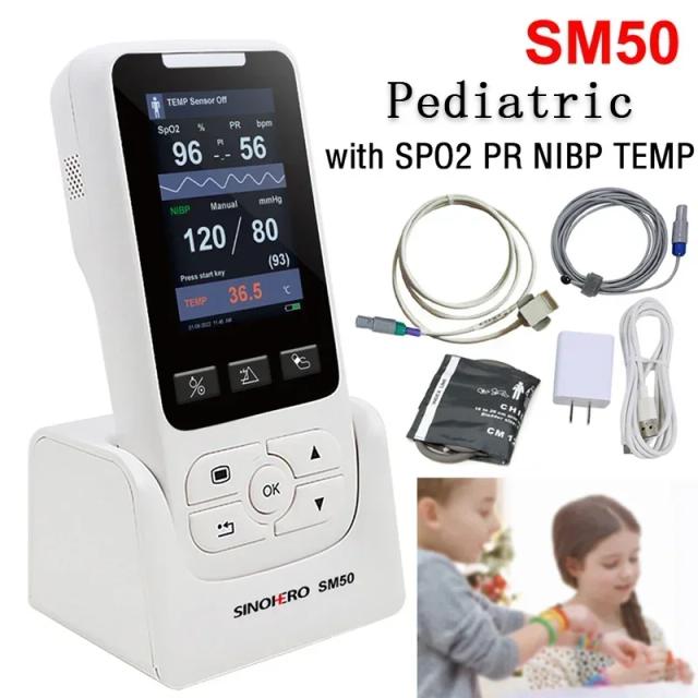 Monitor Portátil de Sinais Vitais SM50 - Multiparamétrico Clínico Hospitalar