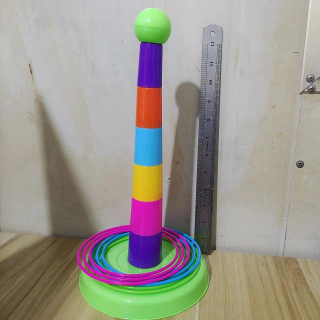 Brinquedo Anel de Arremesso Torre de Jogo Infantil Interativo Divertido Família Quebra-Cabeça Presente Natal