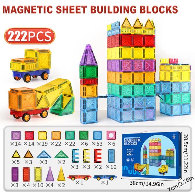 Brinquedos Magnéticos Bloco de Construção Educacional Infantil 3-8 Anos