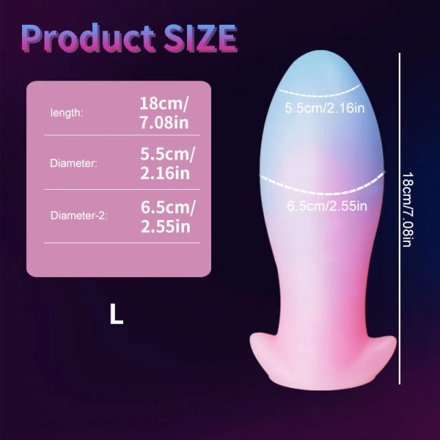 Plug Anal Grande em Formato de Ovo de Dragão, Masturbador de Cauda, Silicone Líquido, Macio, Confortável, Adulto