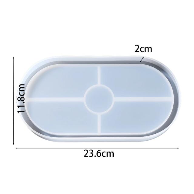Molde de Silicone Oval e Hexágono para Resina Epóxi - Artesanato de Luxo