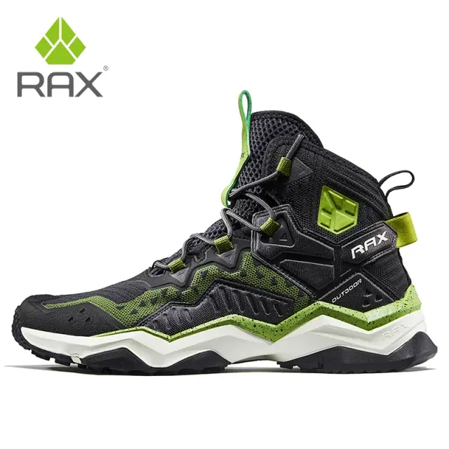 RAX Botas de Trekking Impermeáveis em Couro para Aventura ao Ar Livre