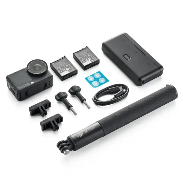 DJI Osmo Action 6 Câmera de Ação Abertura Variável 4K 120fps 20m à Prova d'Água