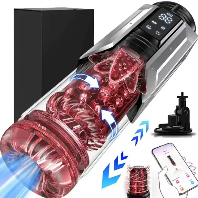 Masturbador Automático Masculino com Rotação e Sucção 12 Velocidades