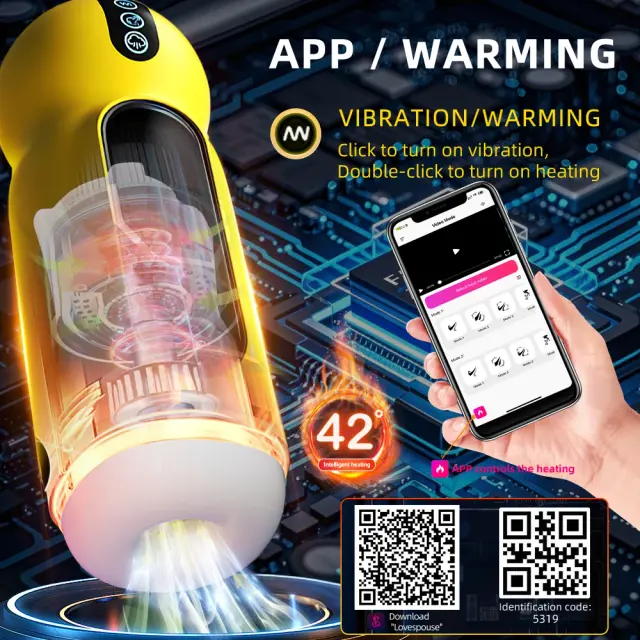 Life Aid Masturbador Masculino com Aquecimento e Controle APP