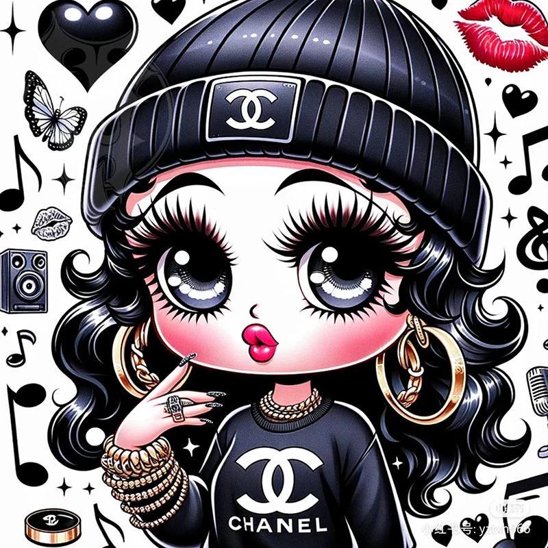 Cartoon Diamond Painting Kit para Meninas, Handmade Bordados, DIY Mosaico Decoração de Casa, Presente das Crianças, Betty Miss Stick - Image 1