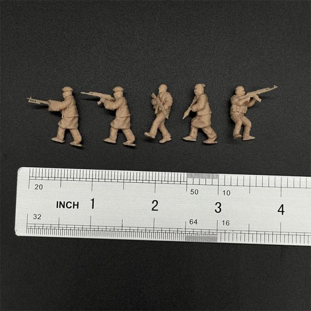 Resina Militar 1:72 5 Figuras Soldados Miniatura Dioramas