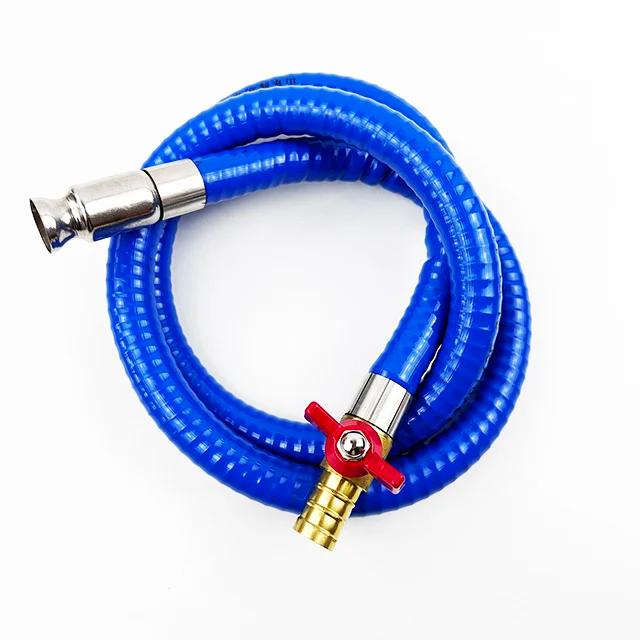 Mangueira de Entrega de Combustível Azul 1-5m com Válvula e Controle de Fluxo para Carros a Gasolina/Diesel