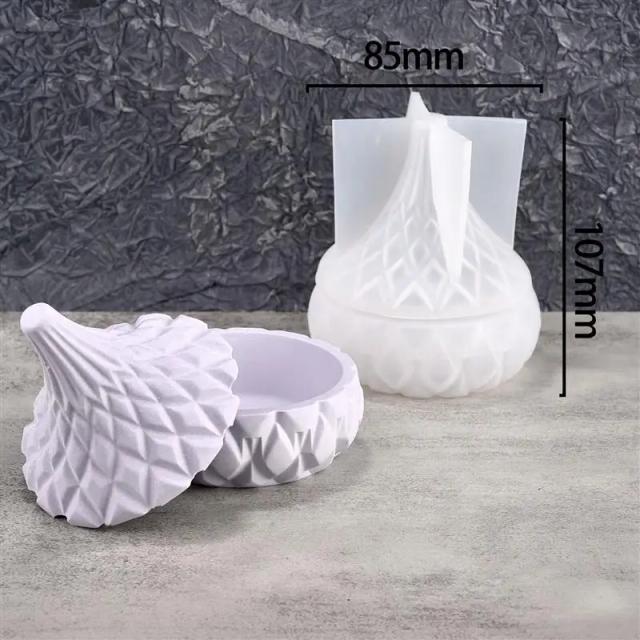 Molde de Silicone para Pote de Vela "Mel Abelha" - Caixa Decorativa Artesanal