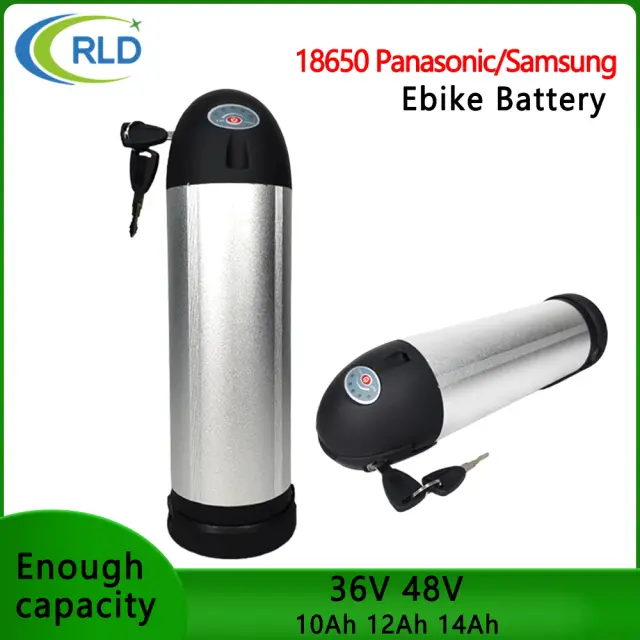 Bateria Ebike Garrafa 36V/48V 10.5Ah-14Ah Panasonic 18650 para Motor Bafang 250W-500W