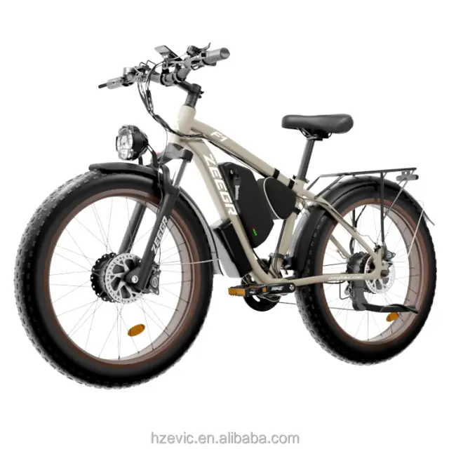 Bicicleta Elétrica Fat Tire Mountain Bike Motor Duplo 1000W/2000W 48V 16AH/22.4AH 5 Anos Garantia Quadro/Motor