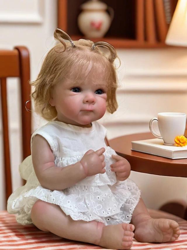 Bettie Boneca Bebê Reborn Corpo Inteiro 18 Polegadas Cabelo Pintado Realista