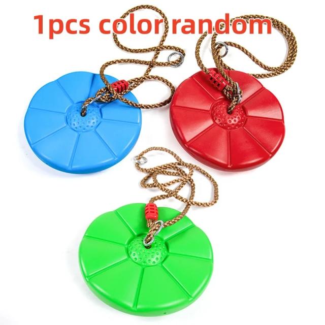 Balanço de Disco Infantil Pétala Octogonal Ajustável para Jardim e Lazer