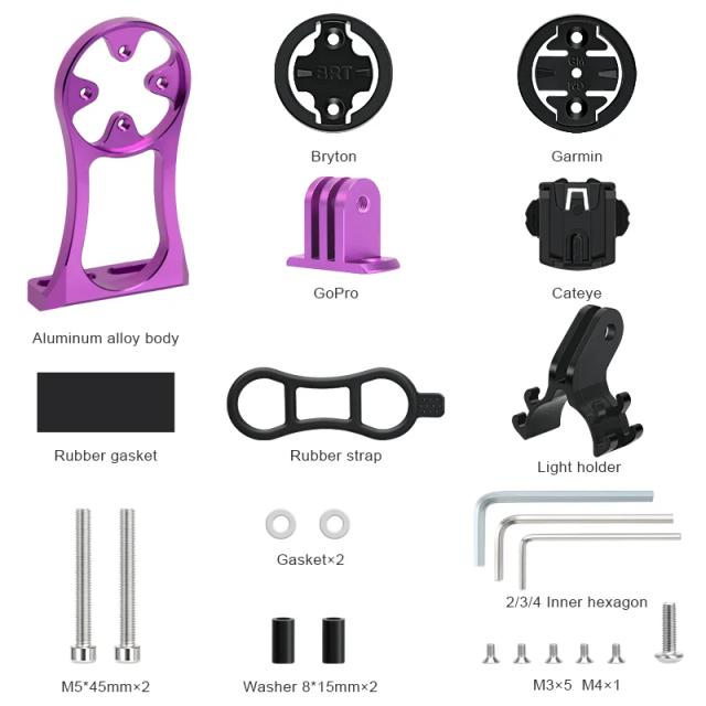 Riderace Suporte Guidão Bicicleta para Garmin Edge Bryton Cateye Cronômetro Velocímetro