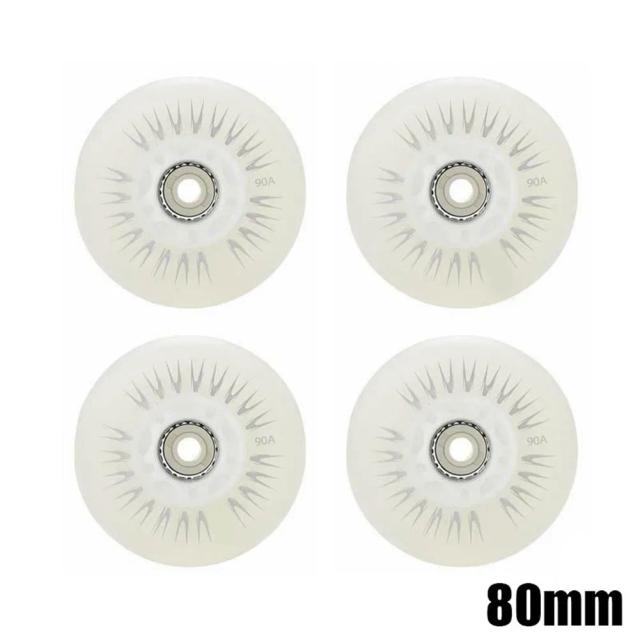 Rodas de Skate Inline Flash 4 Unidades 90A Iluminação LED 80mm