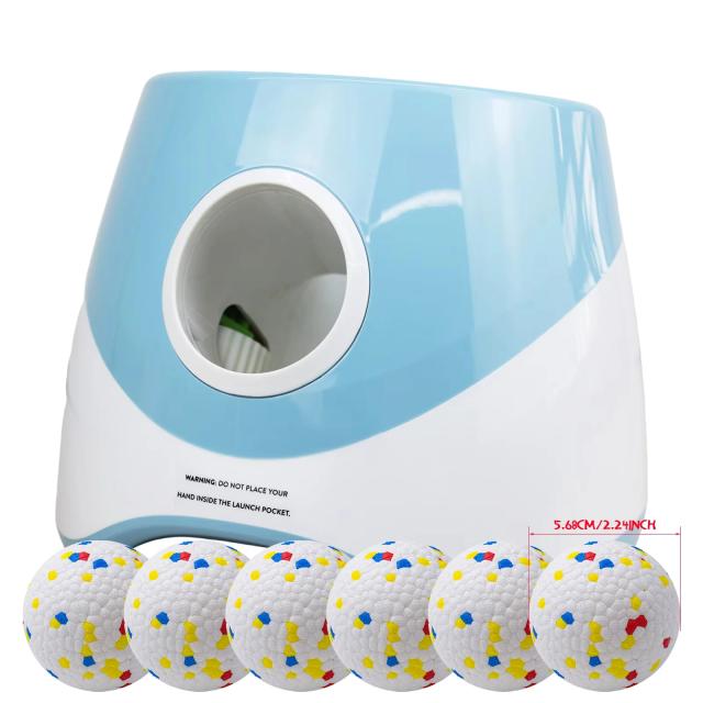 Lançador Automático de Bolas de Tênis Recarregável para Cães - 6 Bolas