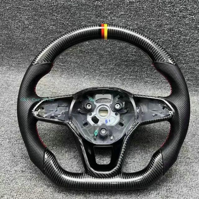 Volante Fibra de Carbono para VW MK8 Golf 8 R GTI R ID3 ID4 - Personalizado