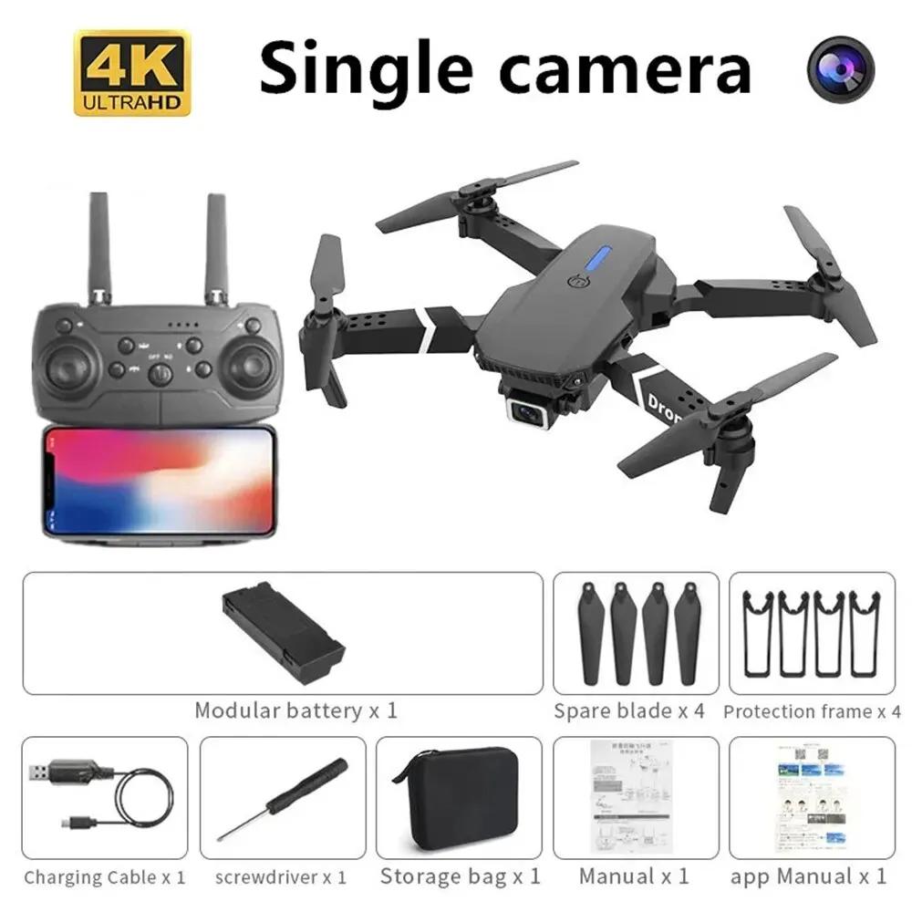 Profissional Drone E88 4K Wide-Angle HD 1080P Câmera, WiFi, FPV, Altura Hold, Dobrável RC, Quadrotor, Helicóptero, Brinquedos infantis - Image 1