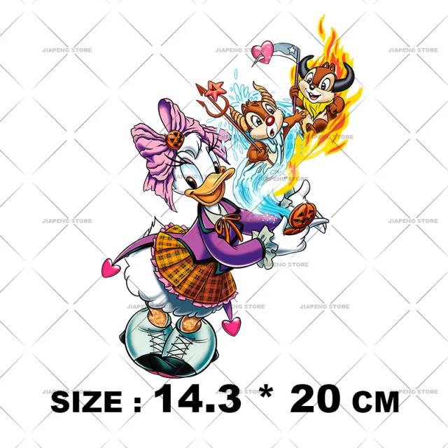 Vinil de Transferência de Calor Halloween Bruxa Morcego Minnie Mickey Mouse 1 Peça