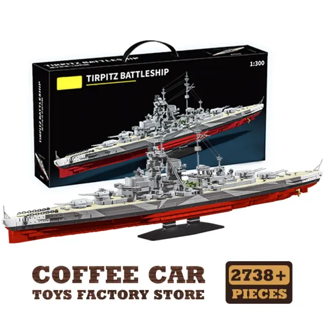 Modelo de Navio de Guerra Alemão Segunda Guerra Mundial Kit Blocos de Construção Brinquedo de Montagem