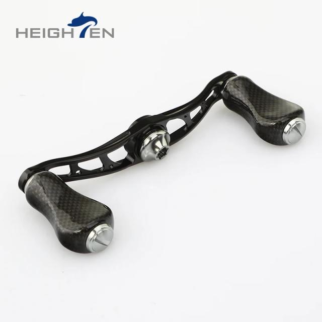 HEIGHTEN Alça Dupla Carretel Arremesso Eixo 90mm Botões Carbono 20mm Alumínio