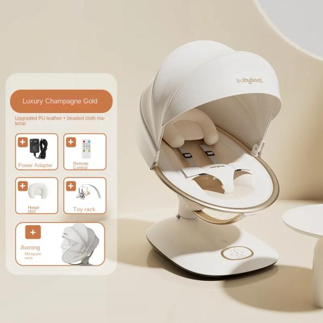 Cadeira de Balanço Elétrica Inteligente Sem Fio para Bebês - Conforto e Segurança
