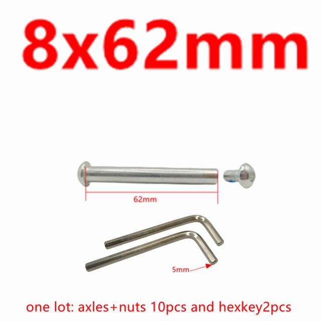 Porca de Eixo de Scooter 6mm 8mm para Patins de Rolo