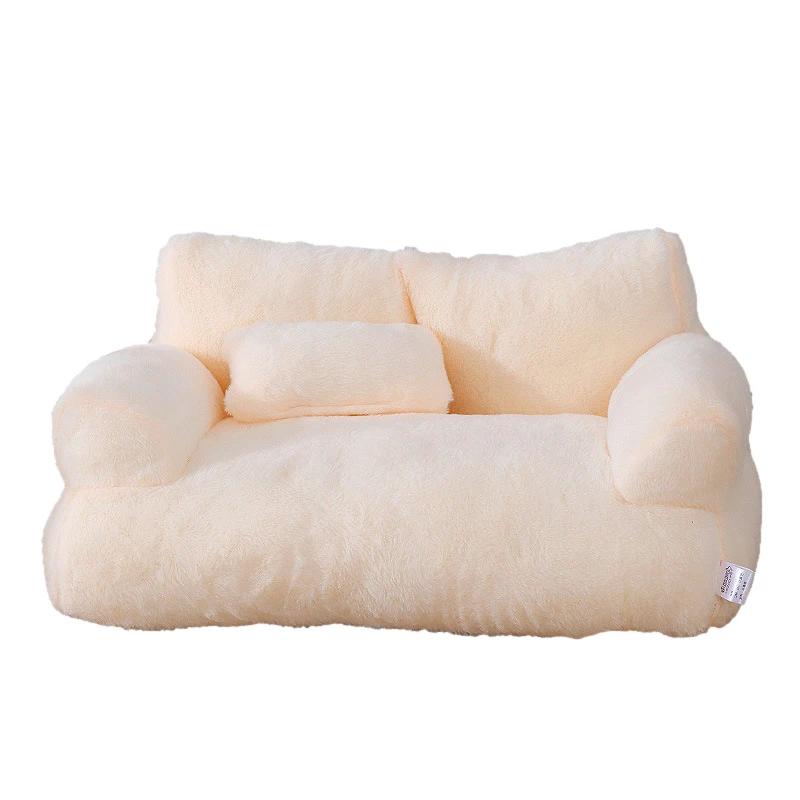 Cama de dormir lavável antiderrapante para animais, sofá super macio, quente para cães pequenos e gatos, suprimentos destacáveis, gatinho e cachorro, luxo - Image 1